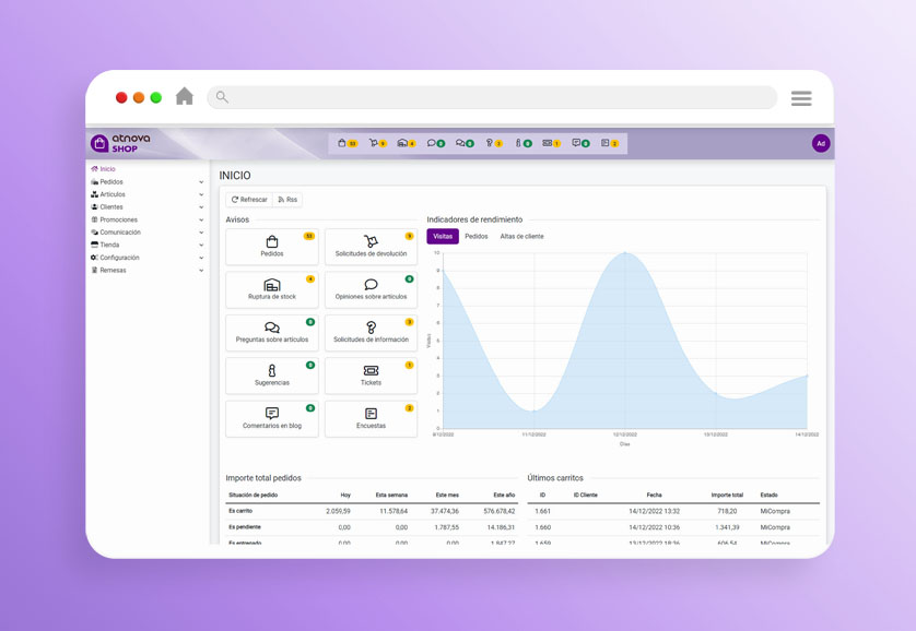 screenshot of Atnova Shop